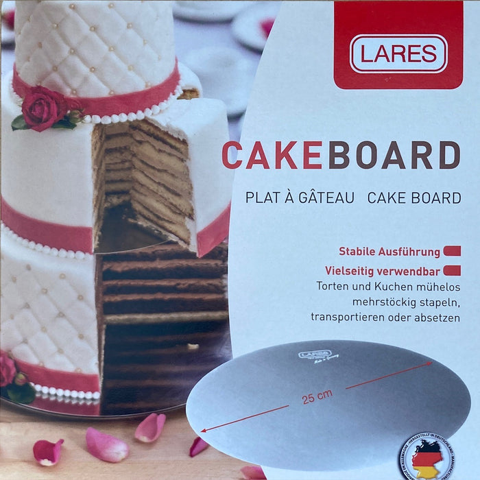Lares - Cake Board Edelstahl 25cm Durchmesser
